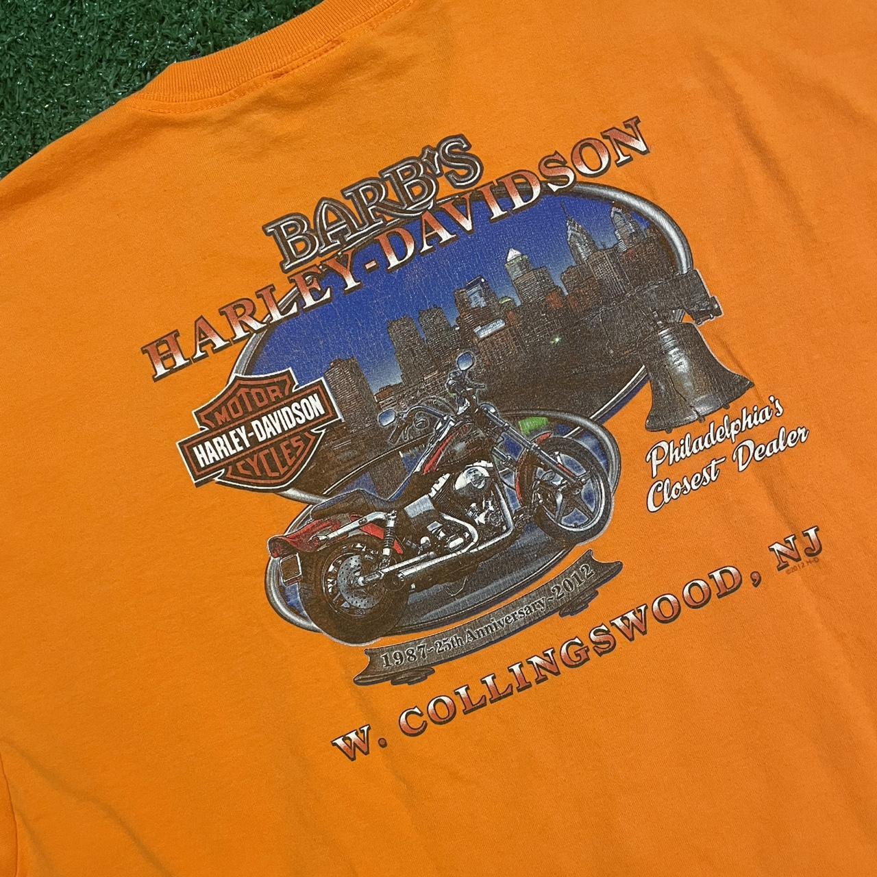 Vintage Harley Davidson Graphic Orange Streetwear Tee