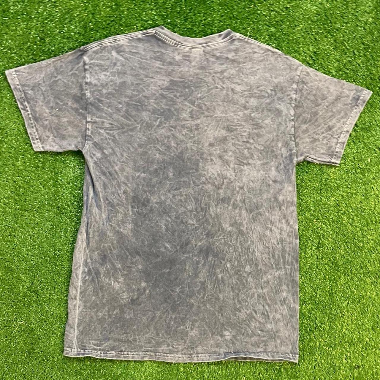 Greyish Blue Acid Washed Graphic Nirvana Logo Tee