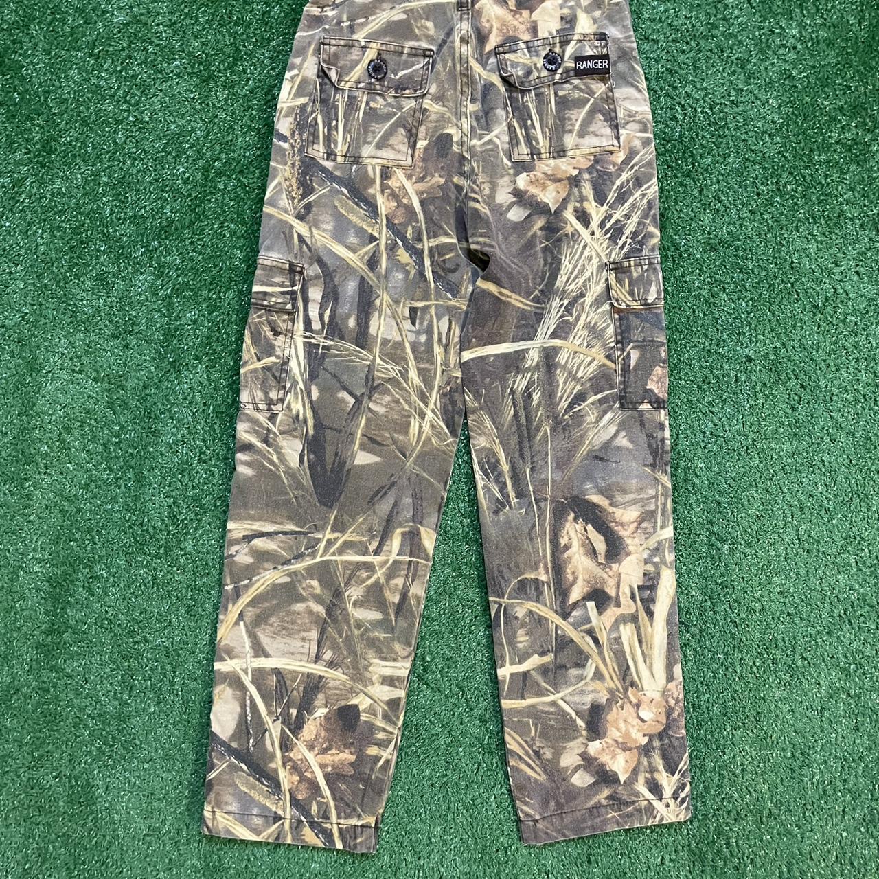 Camouflage Baggy Cargo Pants w/ Multiple Pockets and Button Closure