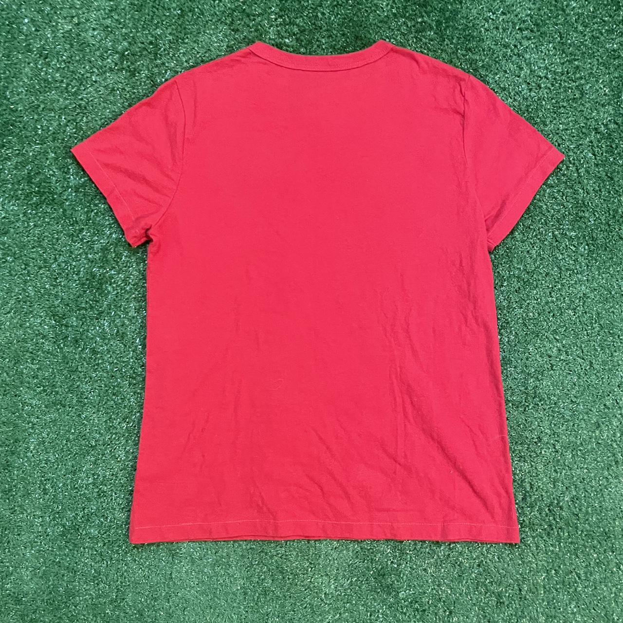 Vintage Boston University Tight Graphic Tee in Red and White