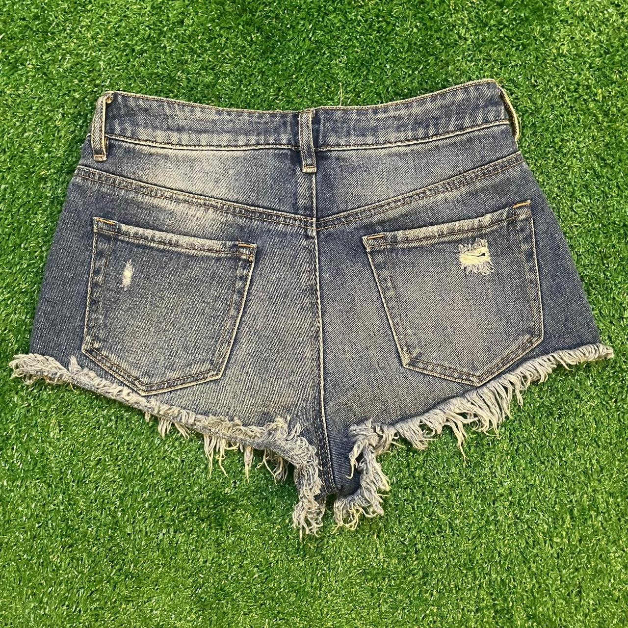 PacSun Y2K High Rise Distressed Denim Shorts