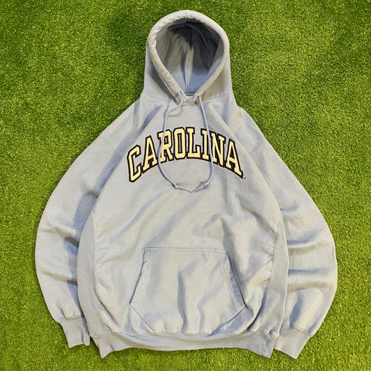 Carolina Graphic Blue Vintage Hoodie w/ Embroidered Logo