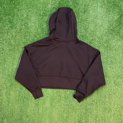 Nike Black & White Cropped Hoodie