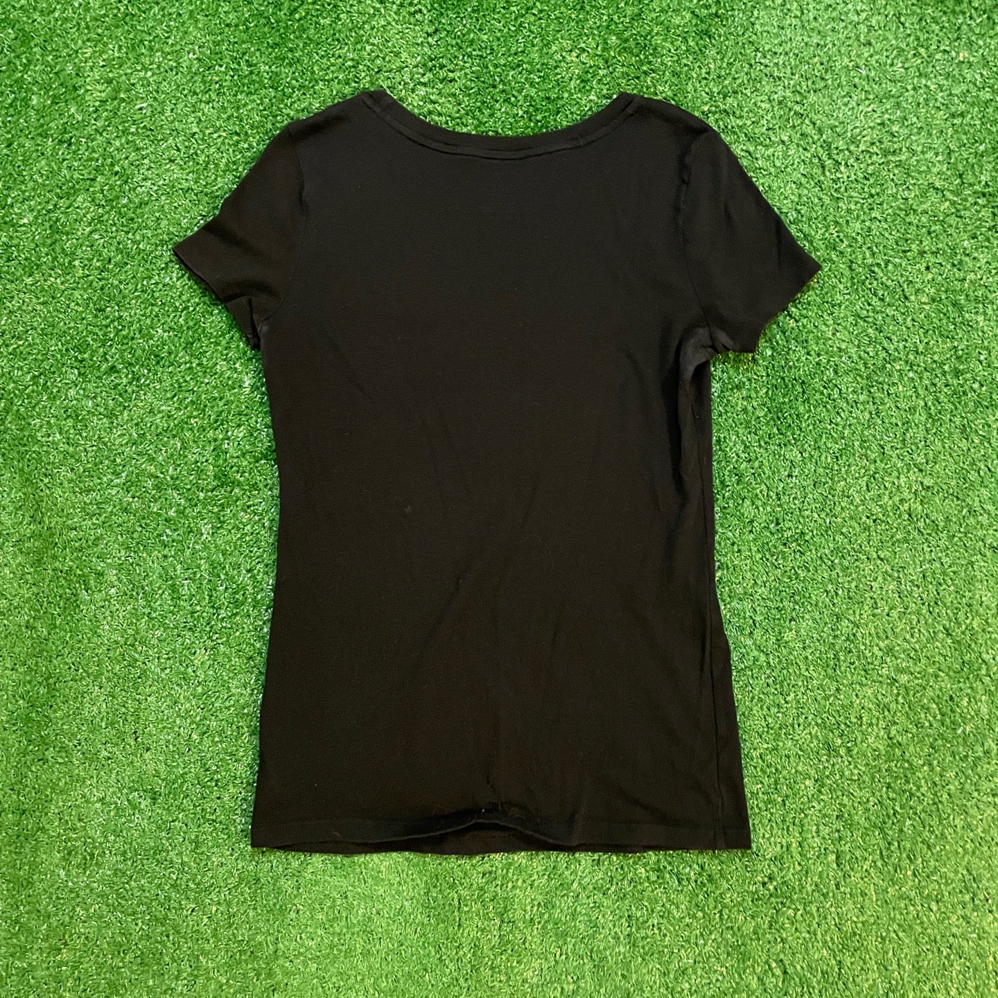 Black Vintage American Eagle Graphic Baby Tee w/ Pink Lettering