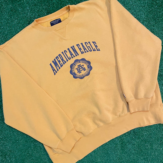 Yellow American Eagle Vintage Graphic Crewneck Sweatshirt