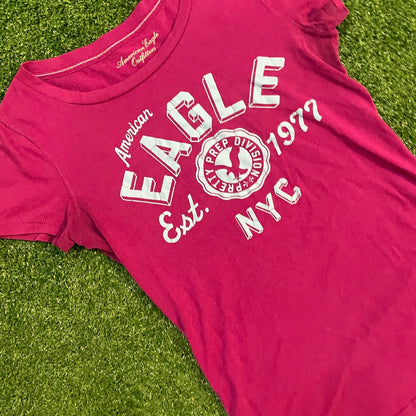 Pink American Eagle Vintage Graphic Tee