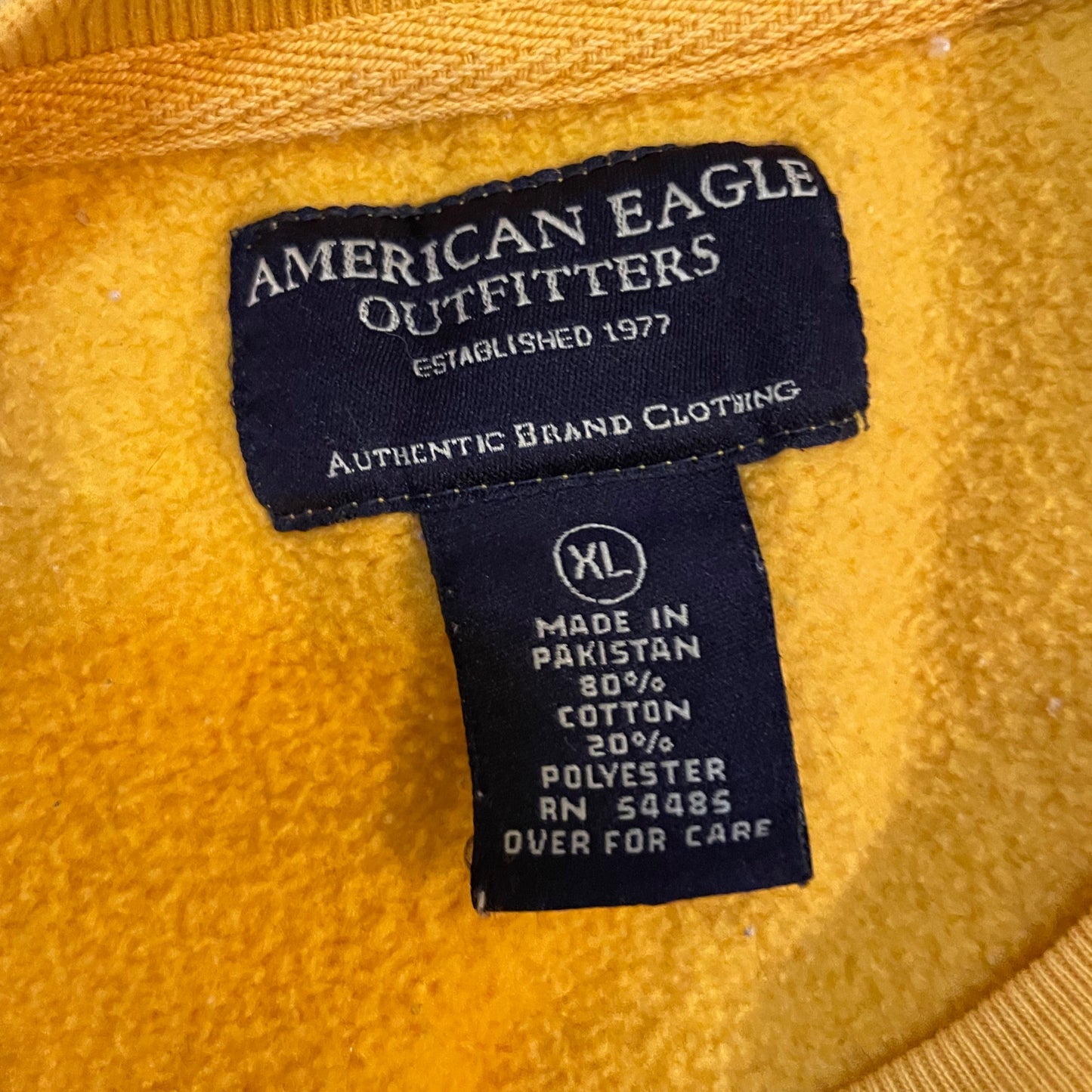 Yellow American Eagle Vintage Graphic Crewneck Sweatshirt