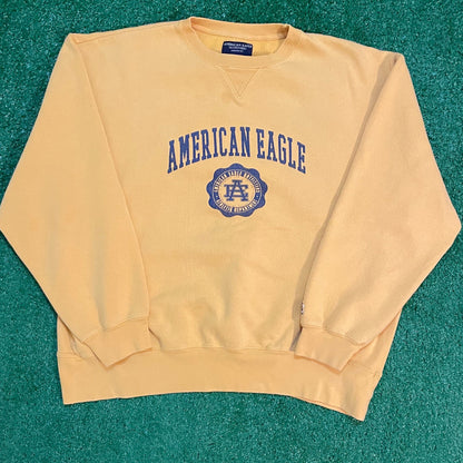 Yellow American Eagle Vintage Graphic Crewneck Sweatshirt