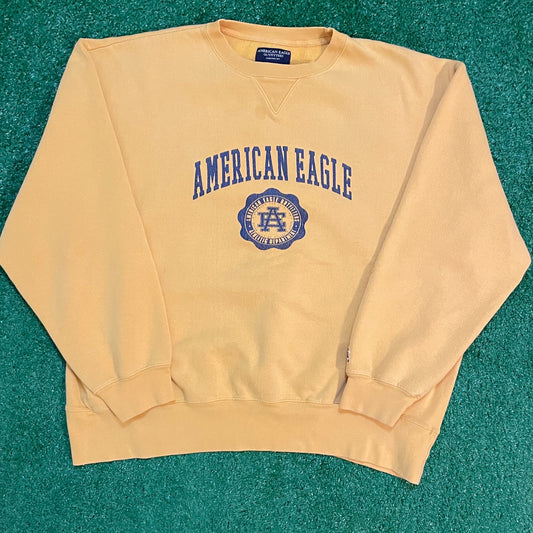 Yellow American Eagle Vintage Graphic Crewneck Sweatshirt