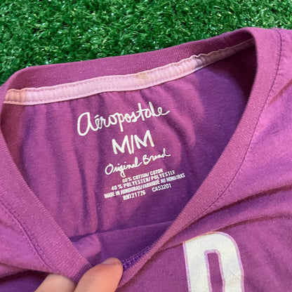 Aeropostale Graphic Purple and Pink Vintage Cotton T-shirt