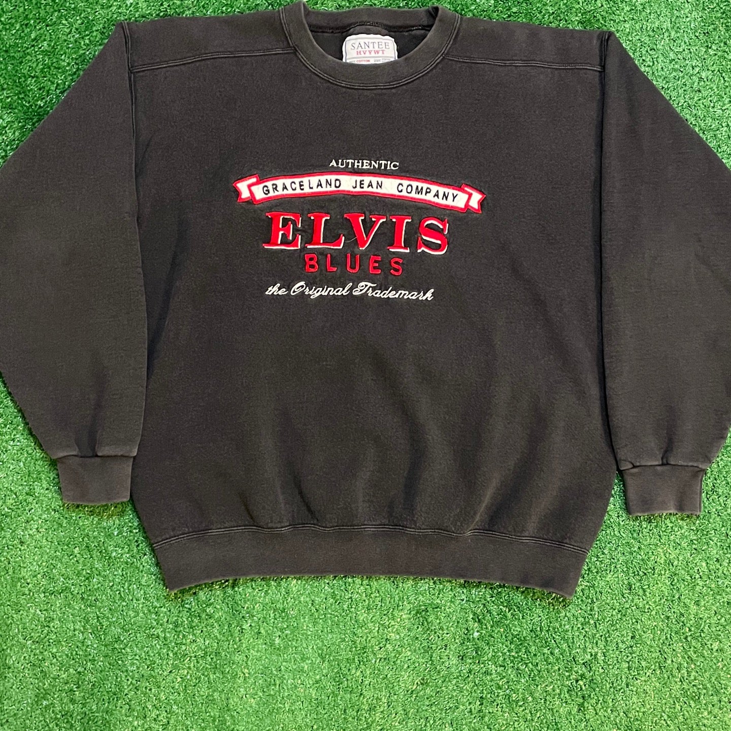90s Elvis Blues Vintage Heavyweight Graphic Crewneck Sweatshirt