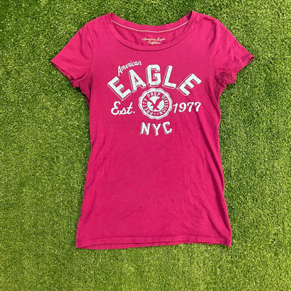 Pink American Eagle Vintage Graphic Tee