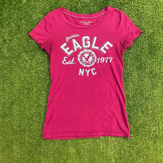 Pink American Eagle Vintage Graphic Tee