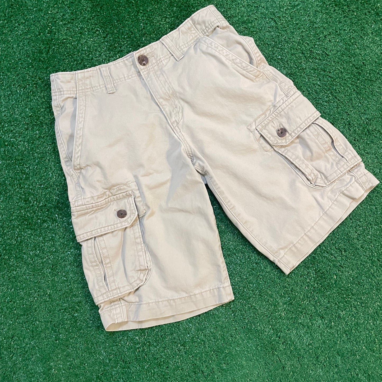 Tan Cargo Shorts w/ Pockets - Size 29w