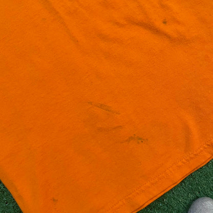 Vintage Harley Davidson Graphic Orange Streetwear Tee