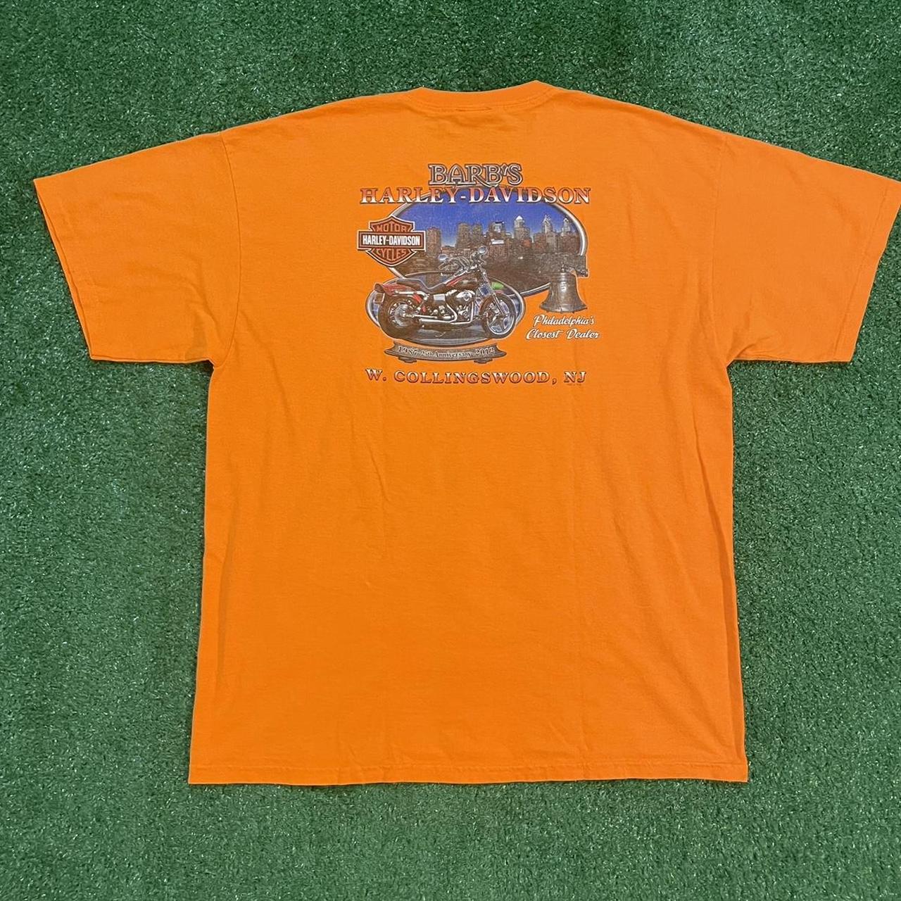 Vintage Harley Davidson Graphic Orange Streetwear Tee