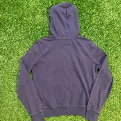Vintage Navy Blue Distressed Aeropostale Hoodie w/ Embroidered Logo