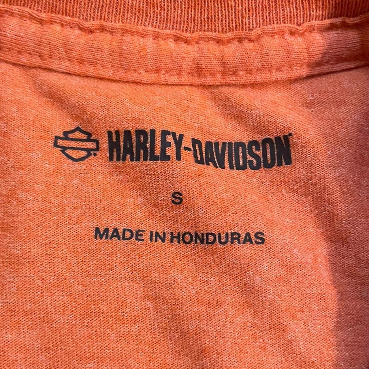 Vintage Harley Davidson Orange and Black Women's T-shirt