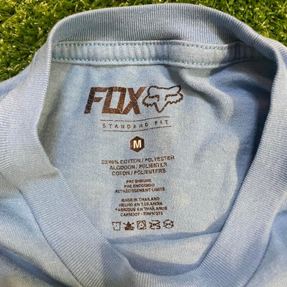 Vintage Fox Racing Blue Graphic Cotton Tee
