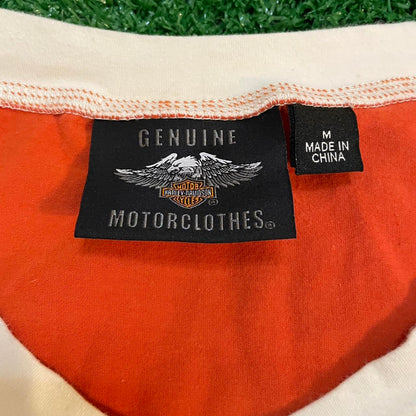 Vintage Harley Davidson Graphic Tee w/ Patches