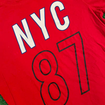 Red Aeropostale Vintage NYC 87 Graphic Streetwear T-shirt