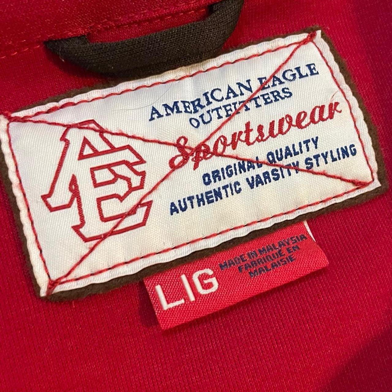 Vintage Red American Eagle Graphic Track Zip-Up Jacket