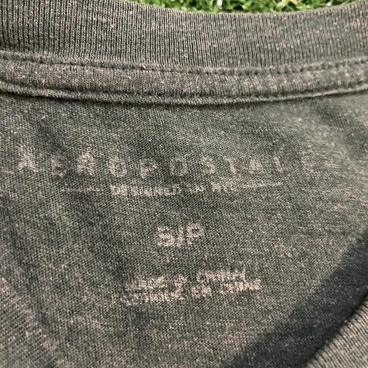 Green and Blue Aeropostale Jersey Number Graphic Tee