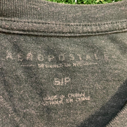 Green and Blue Aeropostale Jersey Number Graphic Tee