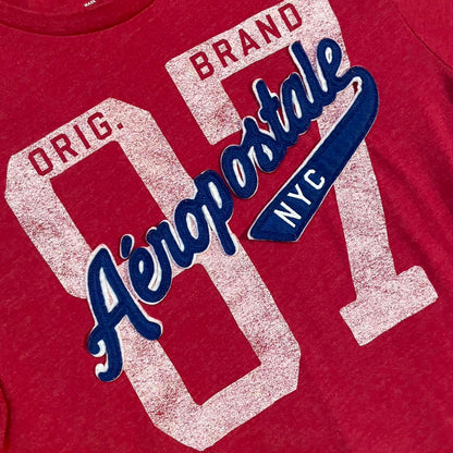 Red and Blue Aeropostale Graphic T-shirt
