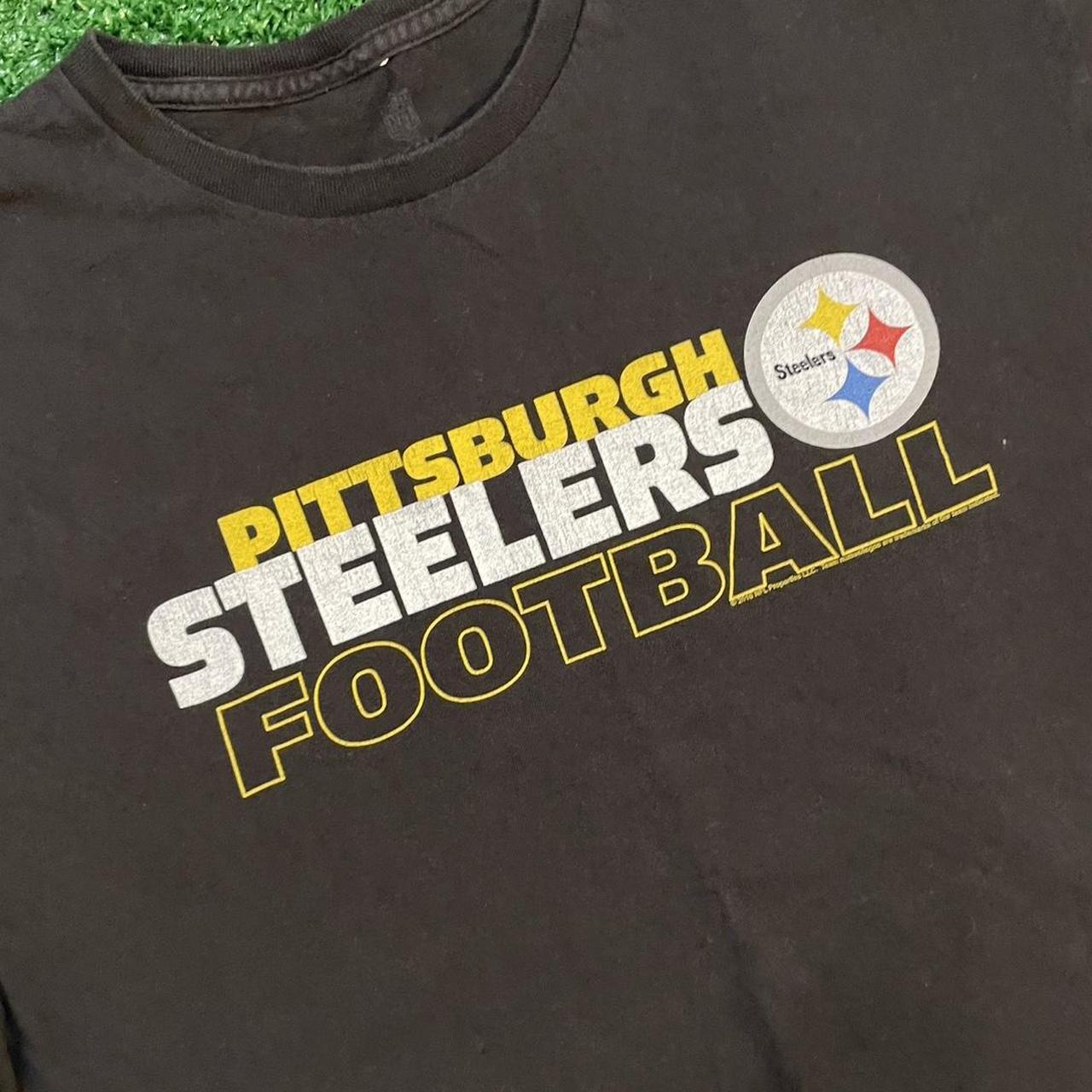 Black and Yellow Vintage Pittsburgh Steelers Cotton T-shirt