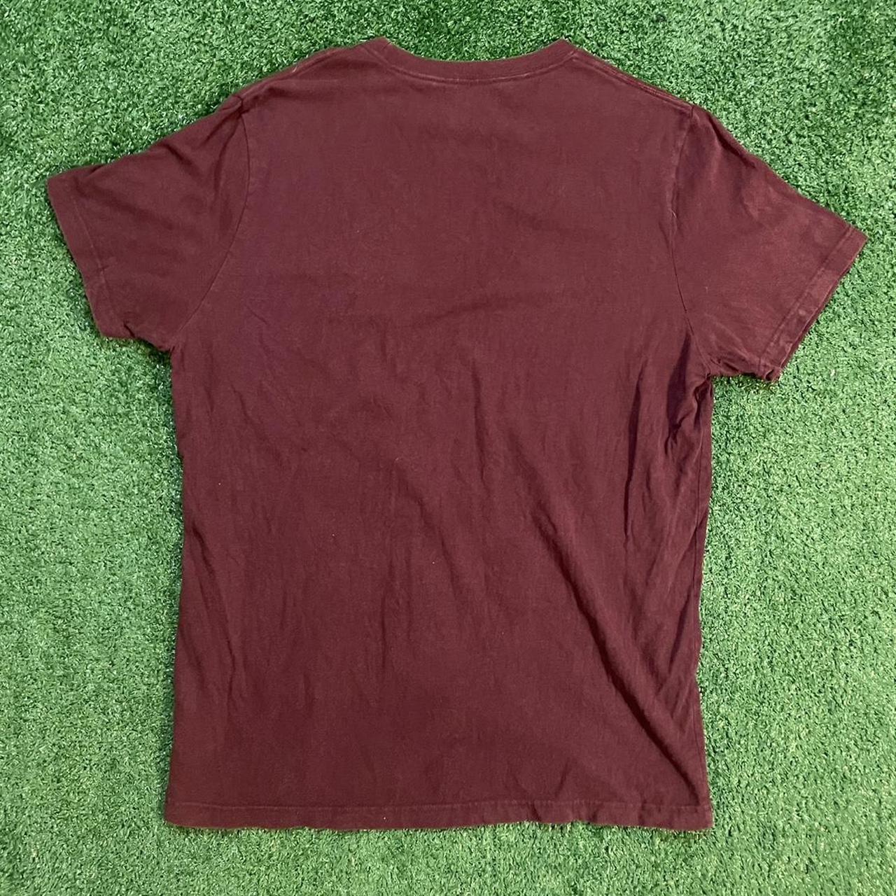 Burgundy Vintage Faded Aeropostale Graphic Tee w/ Faded Eagle Design