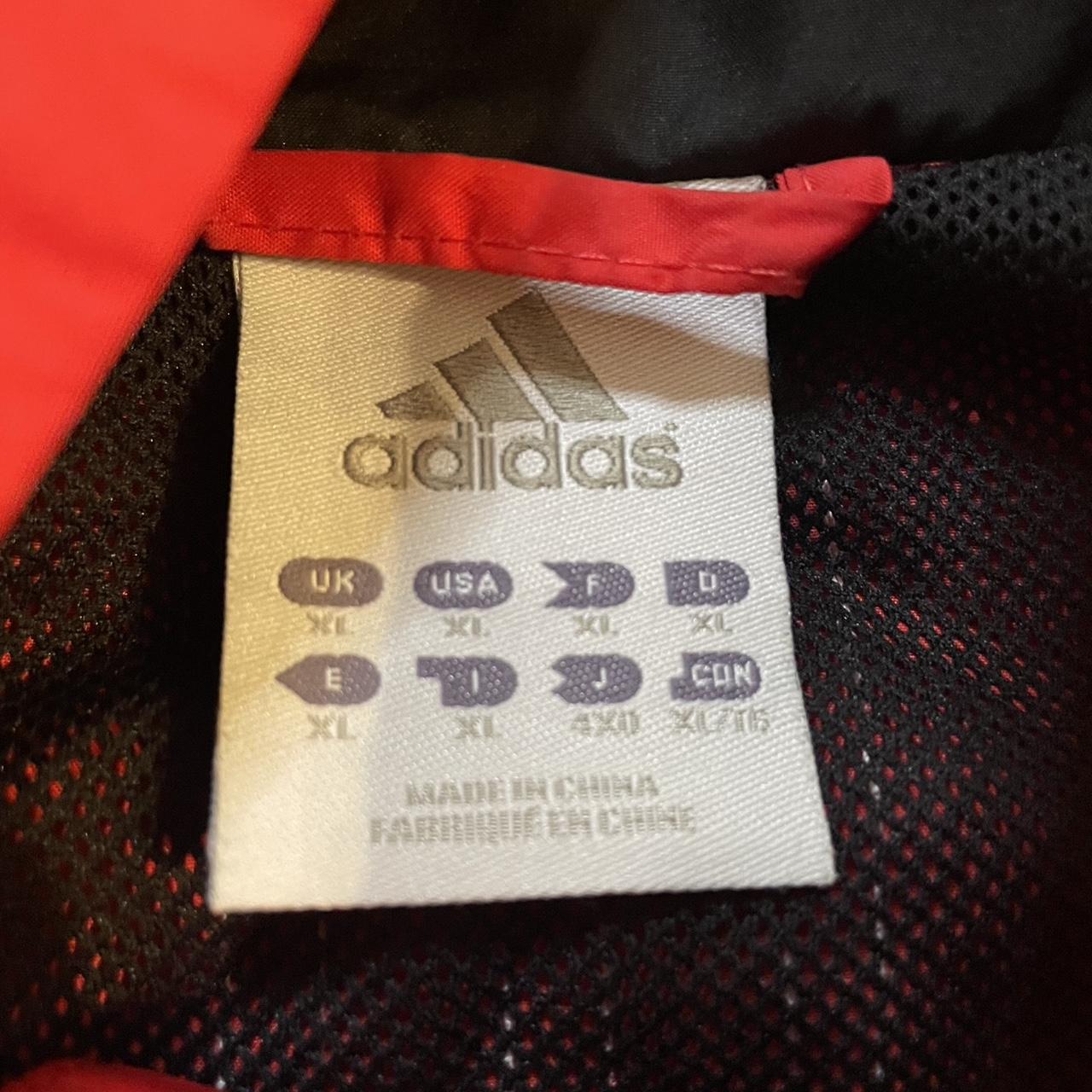 Vintage Adidas Red and Black Track Jacket Windbreaker
