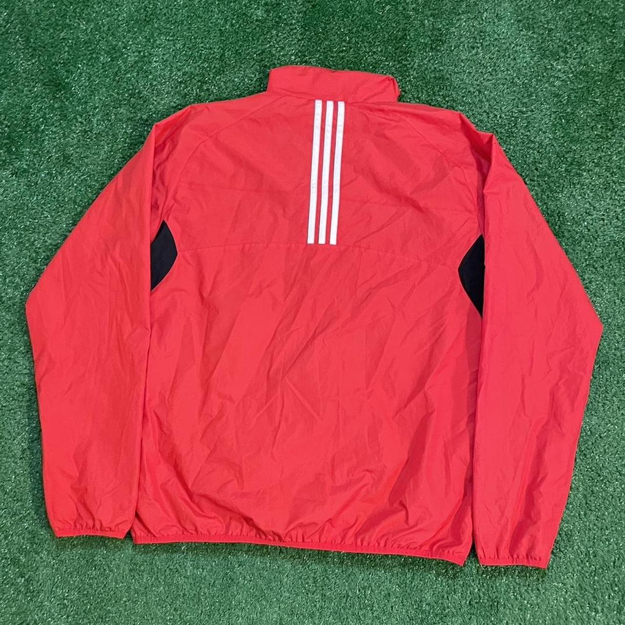 Vintage Adidas Red and Black Track Jacket Windbreaker