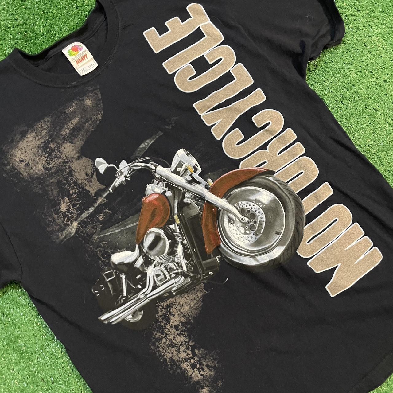 Black Vintage Style Motorcycle Biker Tee