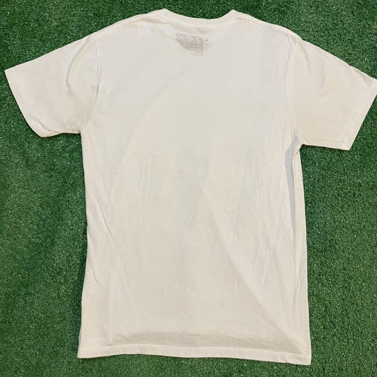 Fox Racing White and Grey Graphic Vintage T-shirt