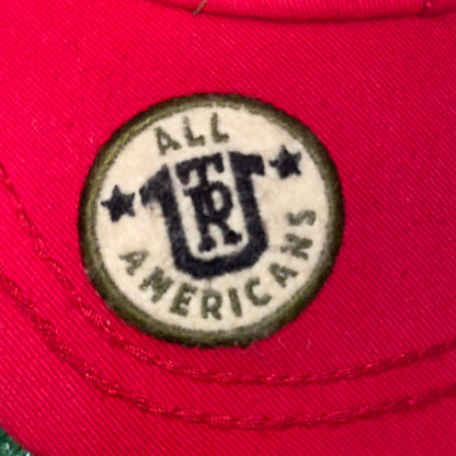 Vintage True Religion Distressed Red Snapback Hat