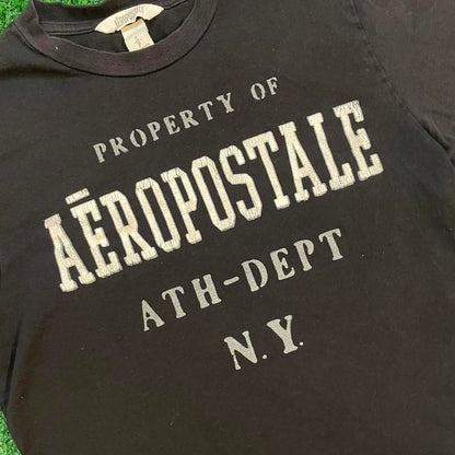Black Aeropostale Graphic Vintage Y2K Streetwear Cotton T-shirt