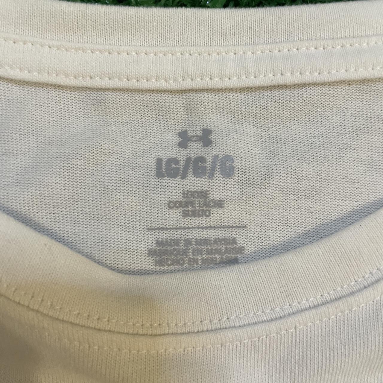 Under Armour White and Blue Graphic Vintage Tee