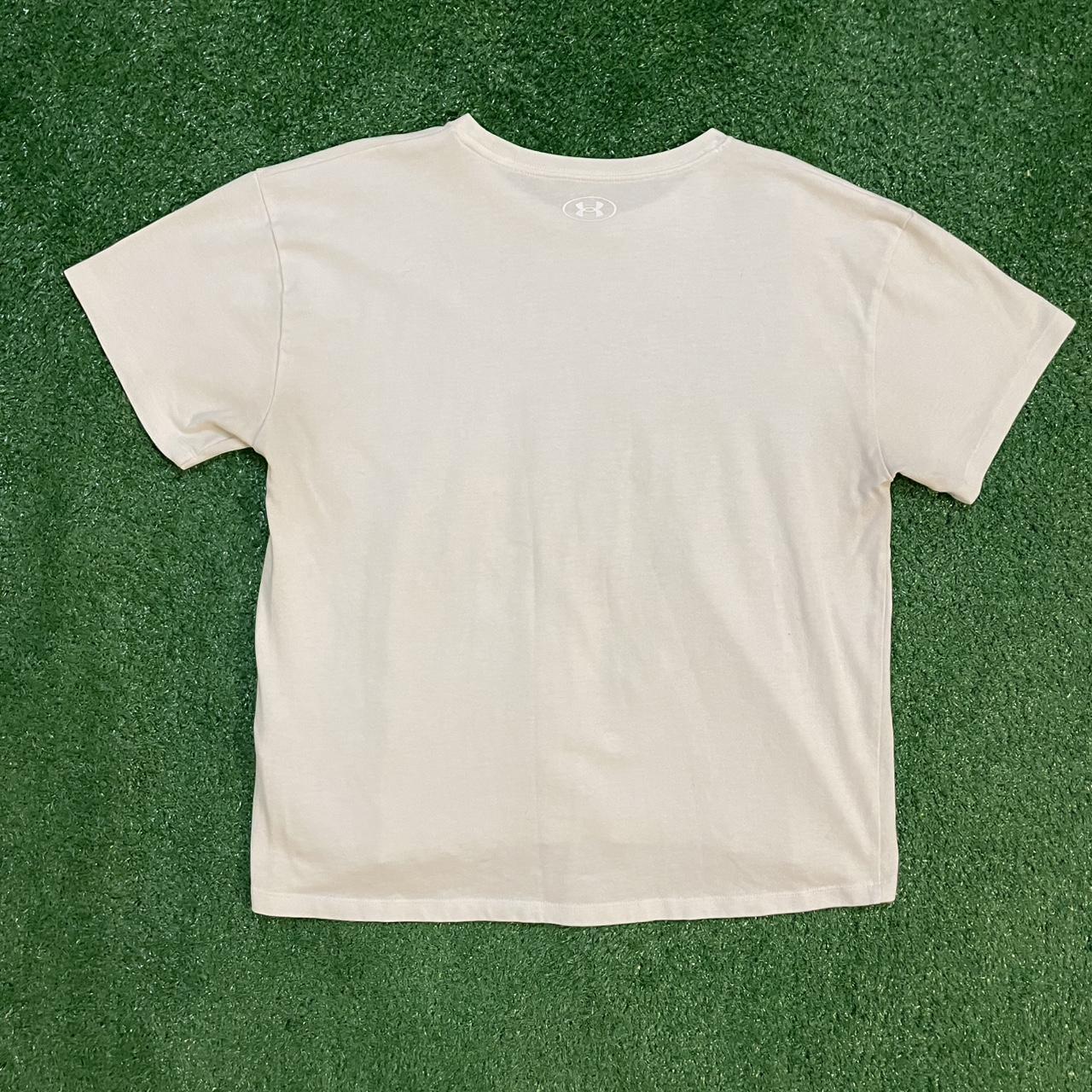 Under Armour White and Blue Graphic Vintage Tee