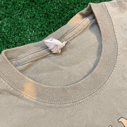 Tan and Grey Green Graphic San Francisco Vintage California T-shirt