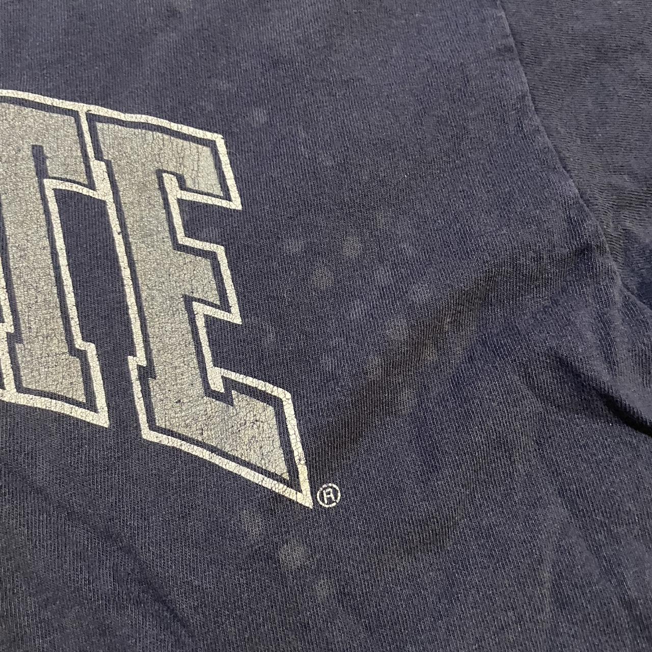 Dark Navy Blue and Grey Vintage Penn State Nittany Lions Graphic Tee