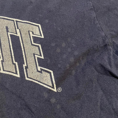 Dark Navy Blue and Grey Vintage Penn State Nittany Lions Graphic Tee