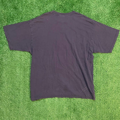 Dark Navy Blue and Grey Vintage Penn State Nittany Lions Graphic Tee