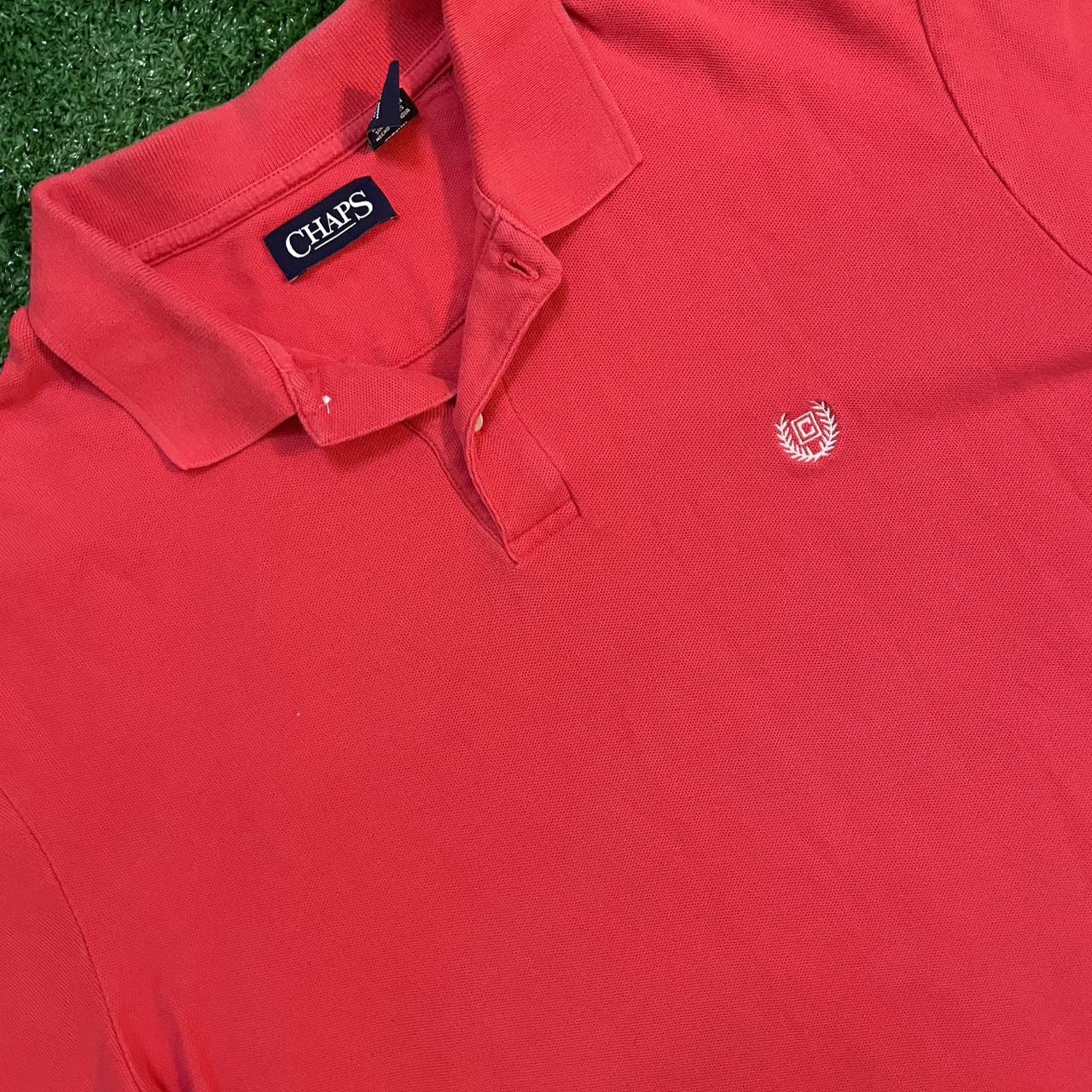 Red Chaps Vintage Button Up Polo Shirt