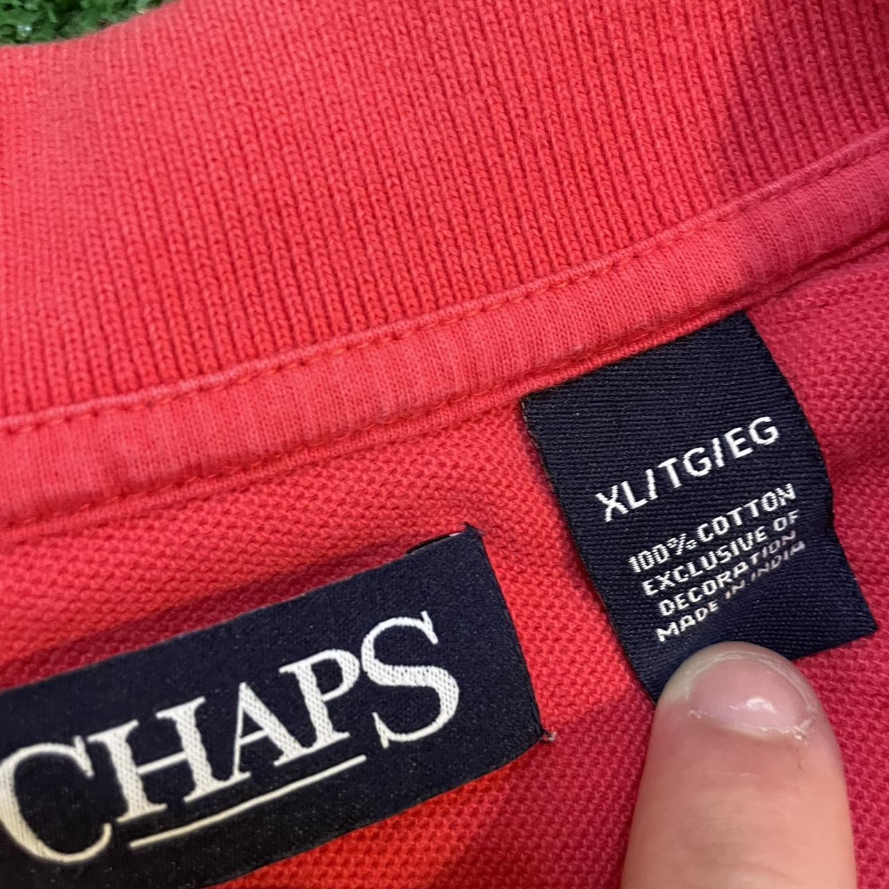 Red Chaps Vintage Button Up Polo Shirt