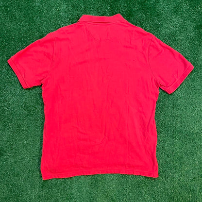 Red Chaps Vintage Button Up Polo Shirt