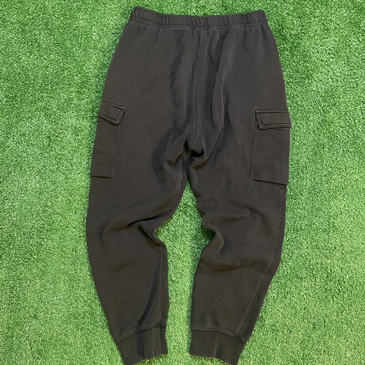 Vintage Nike Black Cargo Sweatpants w/ Dark Gray Logo