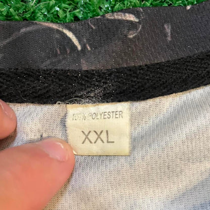 Vintage Black and Grey Skull Red Eye Graphic Tee w/ Smoke