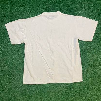 White and Black Vintage Pittsburgh Steelers Graphic Tee