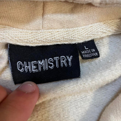 Vintage Cream and Blue Graphic 'PoeticJustice' Streetwear Hoodie